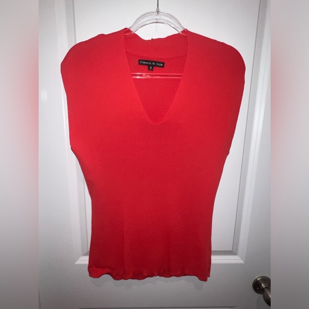 Preston & York Coral Knit Top Short Sleeve Medium